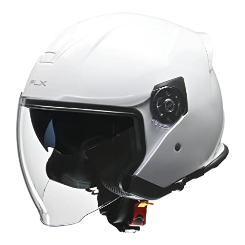 リード工業(LEAD) バイク用 インナーシールド付き ジェットヘルメット FLX ホワイト LLサイズ (61-62cm未満)